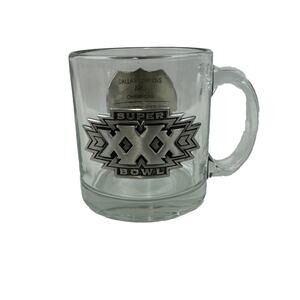 Vintage Super Bowl XXX 30 Glass/Pewter Mug , Dallas Cowboys, Steelers AFC NFC